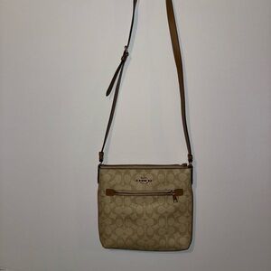 Coach Beige Signature Crossbody Bag